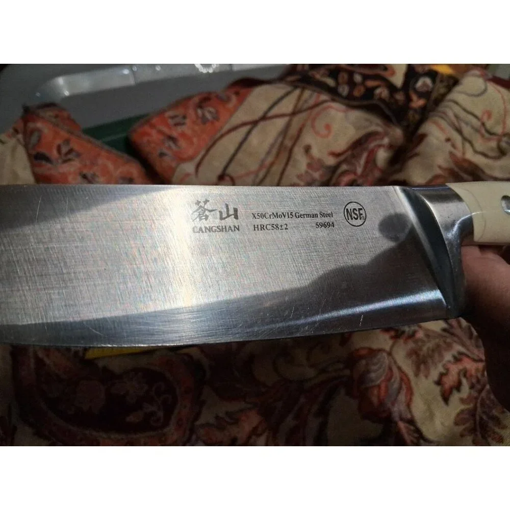Cangshan 8-Inch Chef Knife X50CrMoV15 (59694) German Steel With Ivory Handle